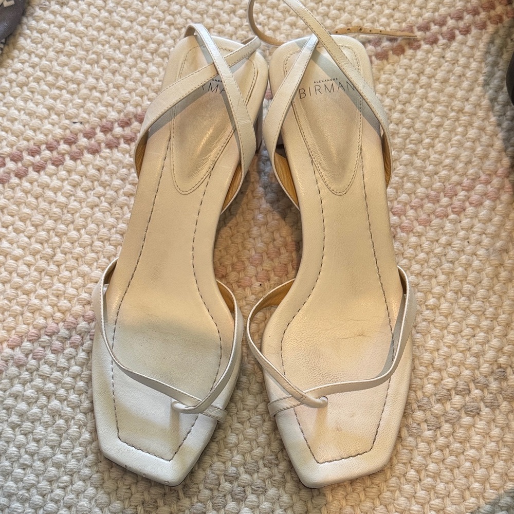 Alexandre Birman Cream Strappy Heels